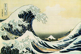Tsunami by hokusai 19th century